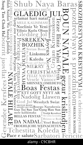 Joyeux Noël en plusieurs langues Banque D'Images
