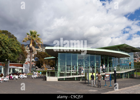 La station du funiculaire à Funchal, Madeira, Portugal Banque D'Images