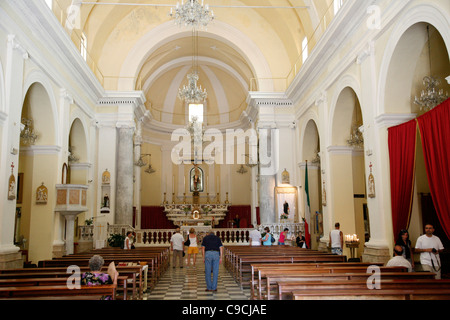 L'église Santa Maria Maddalena, La Maddalena, en Sardaigne, Italie. Banque D'Images