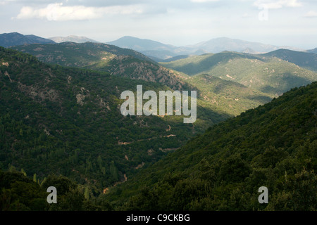 Paysage dans la région Sarrabus, Sardaigne, Italie. Banque D'Images