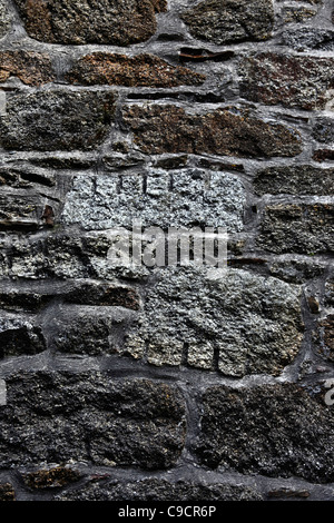 Des blocs de granit montrant marques d'outils de l'extraction dans les mines de la paroi interne du moteur , près de laquais , Bodmin Moor , Cornouailles , Angleterre Banque D'Images