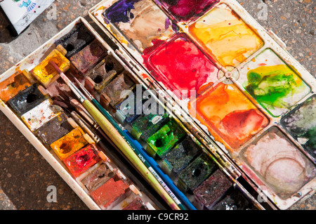 Les peintures à l'aquarelle Banque D'Images