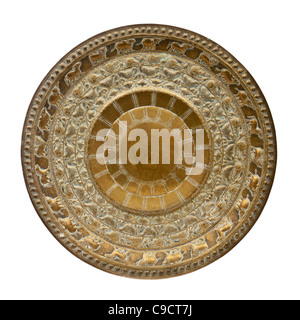 Plaque murale en laiton indiens anciens Banque D'Images