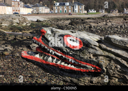 Crocodile Rock à Millport sur l'île d'Écossais (Cumbrae) Banque D'Images