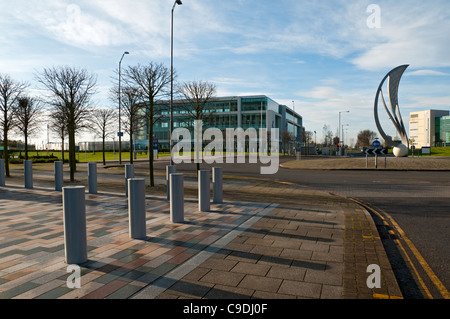 Quartier général divisionnaire de la police du Grand Manchester, Central Park, Newton Heath, Manchester, Angleterre, Royaume-Uni. Architectes : Aedas, 2011. Banque D'Images