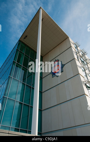 Siège de l'autorité de la police du Grand Manchester, Central Park, Newton Heath, Manchester, Angleterre, Royaume-Uni. Architectes : Aedas, 2011. Banque D'Images