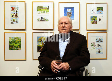 Animateur tchèque Zdenek Miler, créateur d'un personnage des dessins animés de la Mole. En République tchèque, Prague, le 21 février 2011. (Photo/CTK Katerina Sulova) Banque D'Images