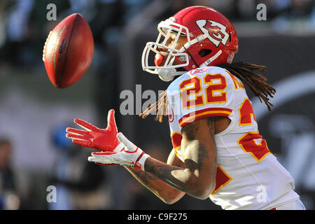 11 déc., 2011 - East Rutherford, New Jersey, États-Unis - Kansas City Chiefs Dexter McCluster running back (22) dans la Ligue nationale de football l'action au stade de la métropolitaine à East Rutherford dans le New Jersey New York sentiers Kansas City 28 à 3 (Crédit Image : © Brooks von Arx/ZUMAPRESS.com)/Southcreek Banque D'Images