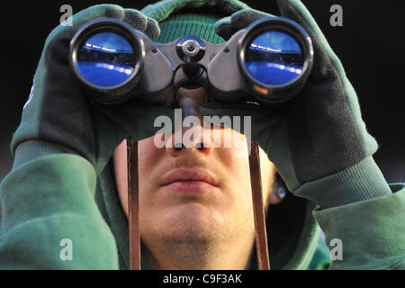 11 déc., 2011 - East Rutherford, New Jersey, États-Unis - New York Jets ventilateur à rencontré Life Stadium à East Rutherford dans le New Jersey New York bat Kansas City 37 à 10 (Crédit Image : © Brooks von Arx/Southcreek/ZUMAPRESS.com) Banque D'Images