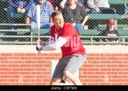 17 mars 2011 - Houston, Texas, États-Unis - Philadelphia Phillies RF Hunter Pence participant à la home-run derby au cours de sa 3ème Conférence Annuelle Hunter Pence au camp de baseball Baseball USA à Houston, TX. (Crédit Image : © Juan DeLeon/Southcreek/ZUMAPRESS.com) Banque D'Images