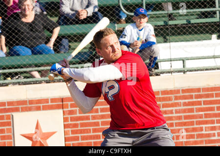 17 mars 2011 - Houston, Texas, États-Unis - Philadelphia Phillies RF Hunter Pence participant à la home-run derby au cours de sa 3ème Conférence Annuelle Hunter Pence au camp de baseball Baseball USA à Houston, TX. (Crédit Image : © Juan DeLeon/Southcreek/ZUMAPRESS.com) Banque D'Images