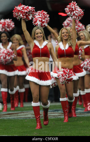 18 déc., 2011 - Houston, Texas, États-Unis - Houston Texans de meneurs de venir sur le terrain pour divertir les fans. Défait les Carolina Panthers 28-13 Houston Texans au Reliant Stadium de Houston au Texas. (Crédit Image : © Luis Leyva/ZUMAPRESS.com)/Southcreek Banque D'Images