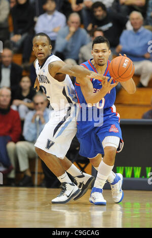 22 déc., 2011 - Villanova, New York, États-Unis - dans un jeu joué au pavillon de Villanova, en Pennsylvanie. Villanova bat l'américain par un score de 73-52. (Crédit Image : © Mike Southcreek/ZUMAPRESS.com)/human life by Sylvester Graham Banque D'Images