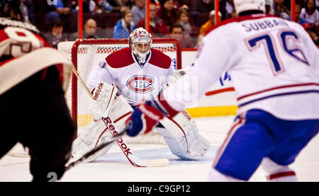 27 déc., 2011 - Ottawa, Ottawa, Canada - le gardien de but des Canadiens de Montréal Carey Price (31) au cours de l'action entre les sénateurs et les Canadiens. (Crédit Image : © Leon Switzer/ZUMAPRESS.com)/Southcreek Banque D'Images