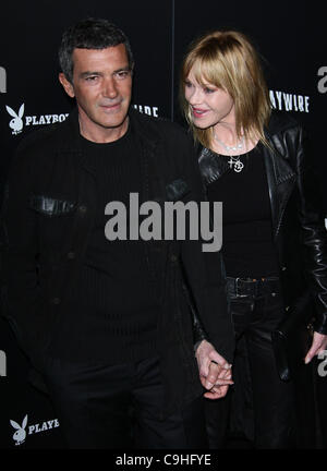 ANTONIO BANDERAS ET MELANIE GRIFFITH HAYWIRE. PREMIERE LOS ANGELES CALIFORNIA USA 05 janvier 2012 Banque D'Images