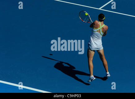 09.01.2012 Australian International Apia de Sydney. Samantha Stosur (AUS) V Francesca Schiavone. Schiavone bat Stosur 6-2 6-4 sur le court central au Parc olympique de Sydney. Stosur en action Banque D'Images