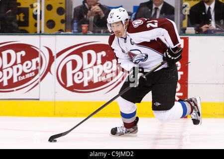 14 janvier 2012 - Dallas, Texas, États-Unis - Colorado Avalanche Avant Milan Hejduk (23) au cours de l'action entre les Stars de Dallas et l'Avalanche du Colorado. Colorado bat Dallas 2-1 à l'American Airlines Center. (Crédit Image : © Andrew Dieb/ZUMAPRESS.com)/Southcreek Banque D'Images