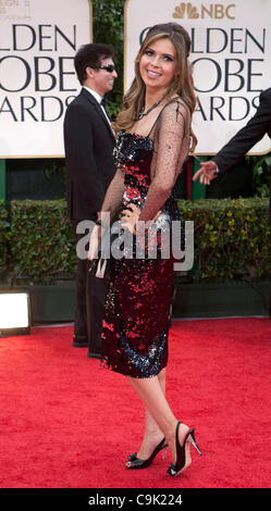 15 janvier 2012 - Hollywood, Californie, États-Unis - Actrice CARLY STEEL arrive à la 69e Golden Globe Awards au Beverly Hilton Hotel à Beverly Hills. (Crédit Image : © ZUMAPRESS.com/ZUMAPRESS.com) Banque D'Images