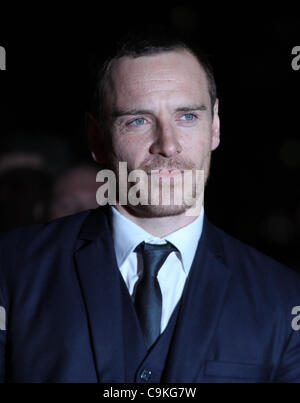 London, UK, 19/01/2012 Michael Fassbender arrive pour la London Film Critics Circle Awards at the bfi à Londres. Banque D'Images