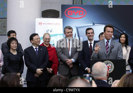 Wang Chuanfu, président du constructeur chinois BYD Auto Company Limited (crédit Image : Ringo Chiu/ZUMAPRESS.com) Banque D'Images