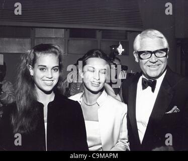 CARY GRANT avec femme Barbara Harris et sa fille Jennifer Grant.(Image Crédit : Â© Globe Photos/ZUMAPRESS.com) Banque D'Images