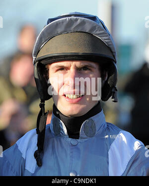 DAVID BASS JOCKEY HIPPODROME DE DONCASTER DONCASTER ANGLETERRE 28 Janvier 2012 Banque D'Images