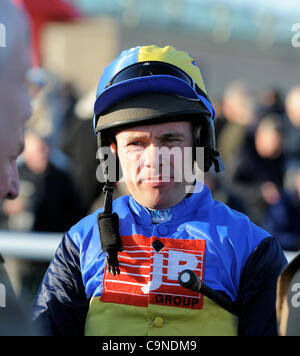 TIMMY MURPHY JOCKEY HIPPODROME DE DONCASTER DONCASTER ANGLETERRE 28 Janvier 2012 Banque D'Images