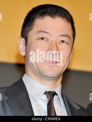 Tadanobu Asano, Jan 31, 2012 : l'acteur japonais Tadanobu Asano assiste à la conférence de presse pour le film 'Battleship' à Tokyo, Japon, le 31 janvier 2012. Ce film sera ouverte le 13 avril au Japon. Banque D'Images