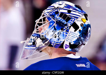 10 févr. 04, 2012 - Ottawa, Ontario, Canada - James Reimer au cours de l'action entre les sénateurs et les Leafs. (Crédit Image : © Leon Switzer/ZUMAPRESS.com)/Southcreek Banque D'Images