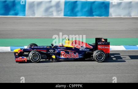 Mark Webber (AUS) Red Bull Racing, bei den ersten 1 Testfahrten der Saison 2012 à Jerez, Spanien | Mark Webber (AUS) Red Bull Racing lors des essais de Formule 1 à Jerez, Espagne Banque D'Images