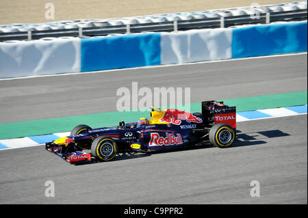 Mark Webber (AUS) Red Bull Racing, bei den ersten 1 Testfahrten der Saison 2012 à Jerez, Spanien | Mark Webber (AUS) Red Bull Racing lors des essais de Formule 1 à Jerez, Espagne Banque D'Images