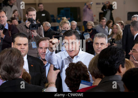 Shelby Township, Michigan - campagnes de Mitt Romney pour le président dans la banlieue de Detroit. Banque D'Images