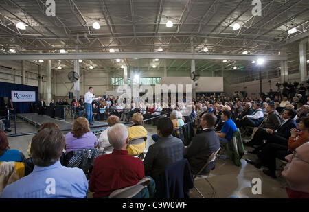 Shelby Township, Michigan - campagnes de Mitt Romney pour le président dans la banlieue de Detroit. Banque D'Images