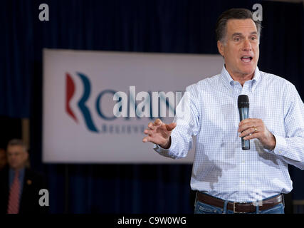 Shelby Township, Michigan - campagnes de Mitt Romney pour le président dans la banlieue de Detroit. Banque D'Images