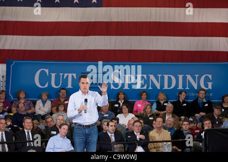 Shelby Township, Michigan - campagnes de Mitt Romney pour le président dans la banlieue de Detroit. Banque D'Images