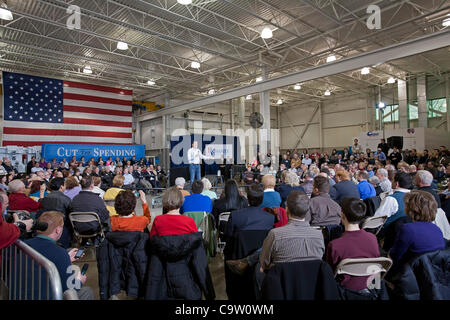 Shelby Township, Michigan - campagnes de Mitt Romney pour le président dans la banlieue de Detroit. Banque D'Images