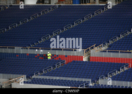 CHRIS ZUPPA | fois SP   347333 ZUPP Marlins 7 (Miami, 12/13/2011) La plupart des 37 000 sièges du stade sont dans la partie inférieure de la cuvette. Dans de nombreux endroits, des rangées est mesure 36 pouces, au lieu d'une commune de plus 33. Le travail se poursuit sur la controverse des Marlins de Miami nouveau stade. Le Miami Herald a récemment indiqué Banque D'Images