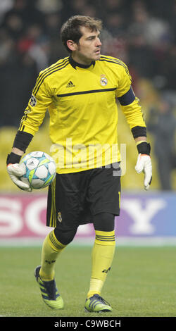 Le 21 février 2012 - Moscou, Russie - Ligue des Champions FÉVRIER 21,2012.MOSCOU,RUSSIE. Le CSKA Moscou vs Real Madrid.Photo : le gardien du Real Madrid Iker Casillas (crédit Image : © Nata Nechaeva/PhotoXpress/ZUMAPRESS.com) Banque D'Images