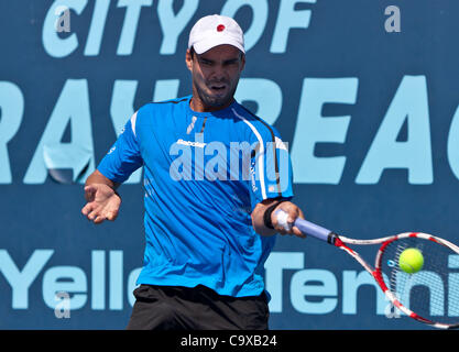 28 FÉVRIER- Delray Beach, FL- Premier tour de jeu au niveau de la 2012 Delray Beach International Tennis. (Photo par Andrew Patron/Zuma Press) Banque D'Images