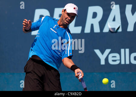 28 FÉVRIER- Delray Beach, FL- Premier tour de jeu au niveau de la 2012 Delray Beach International Tennis. (Photo par Andrew Patron/Zuma Press) Banque D'Images