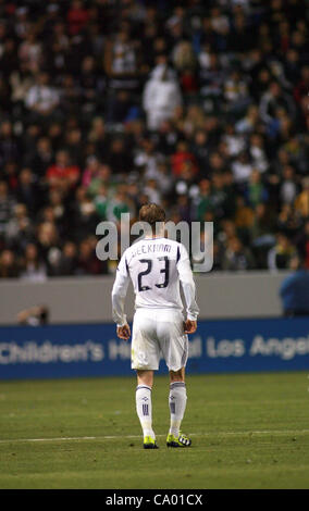 10 mars 2012 - Los Angeles, Californie, États-Unis - David Beckham # 23 de Los Angeles Galaxy joue contre le Real Salt Lake au cours de la MLS match au Home Depot Center le 10 mars 2012 à Carson, Californie. Le Real Salt Lake a défait la galaxie 3-1. (Crédit Image : © Chiu/ZUMAPRESS.com) Ringo Banque D'Images