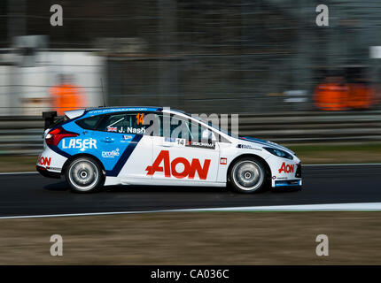 WTCC Monza Course 1 2012 11 mars 2012 James Nash Ford Focus World Touring Car Championship Banque D'Images