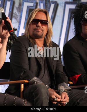 20 mars 2012 - Hollywood, Californie, États-Unis - VINCE NEIL KISS & Motley Crue annoncer ''Tour'' à l'hôtel Roosevelt à Hollywood, CA. (Crédit Image : © Lisa O'Connor/ZUMAPRESS.com) Banque D'Images