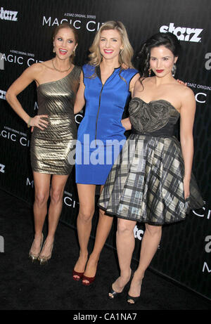 19 mars 2012 - Hollywood, Californie, États-Unis - J15498CHW .Starz nouvelle série ''Magic'' Ville Los Angeles Premiere .Directors Guild of America, Hollywood, CA.03/20/2012.ELLEN HOLLMAN, VIVA BIANCA ET KATRINA LAW . Crédit Image : 2012(Â© Clinton Wallace/Globe Photos/ZUMAPRESS.com) Banque D'Images