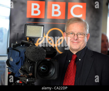 UK, patrons de la BBC révèlent leurs plans pour la couverture des Jeux Olympiques de 2012 la voile à la Weymouth and Portland National Sailing Academy, Portland, Dorset, Angleterre. Dave Gordon, directeur de BBC d'événements majeurs, il a couvert 5 Jeux Olympiques. 22/03/2012 Photo par : Dorset Service de média. Banque D'Images