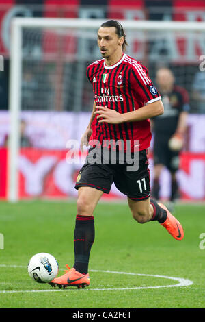 Zlatan Ibrahimovic (Milan), 25 mars 2012 - Football : Italien 'Serie' un match entre Milan 2-1 Roma au stade Giuseppe Meazza à Milan, Italie. (Photo de Maurizio Borsari/AFLO) [0855] Banque D'Images