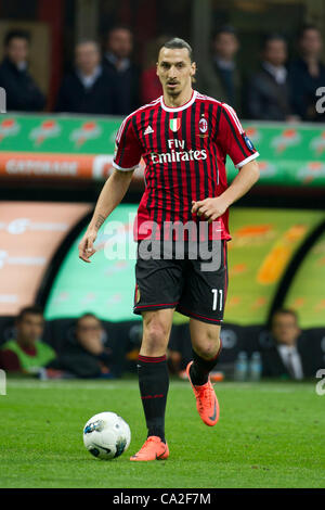 Zlatan Ibrahimovic (Milan), 25 mars 2012 - Football : Italien 'Serie' un match entre Milan 2-1 Roma au stade Giuseppe Meazza à Milan, Italie. (Photo de Maurizio Borsari/AFLO) [0855] Banque D'Images