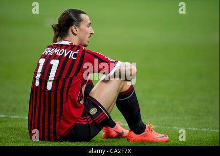 Zlatan Ibrahimovic (Milan), 25 mars 2012 - Football : Italien 'Serie' un match entre Milan 2-1 Roma au stade Giuseppe Meazza à Milan, Italie. (Photo de Maurizio Borsari/AFLO) [0855] Banque D'Images