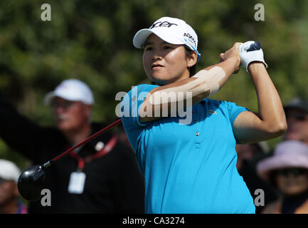 Mars 23, 2012 - Mars 23, 2012, Carlsbad, Californie, États-Unis d' |Jour 2 de golf LPGA KIA Classic à La Costa- Tournament leader Yani Tseng tees off sur trou 9.| Crédit photo : CHARLIE/tNEUMAN U-T San Diego/ZUMA Press (crédit Image : © The San Diego Union-Tribune/ZUMAPRESS.com) Banque D'Images