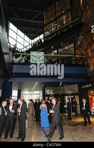 À l'intérieur du bâtiment Signature Titanic Belfast Banque D'Images